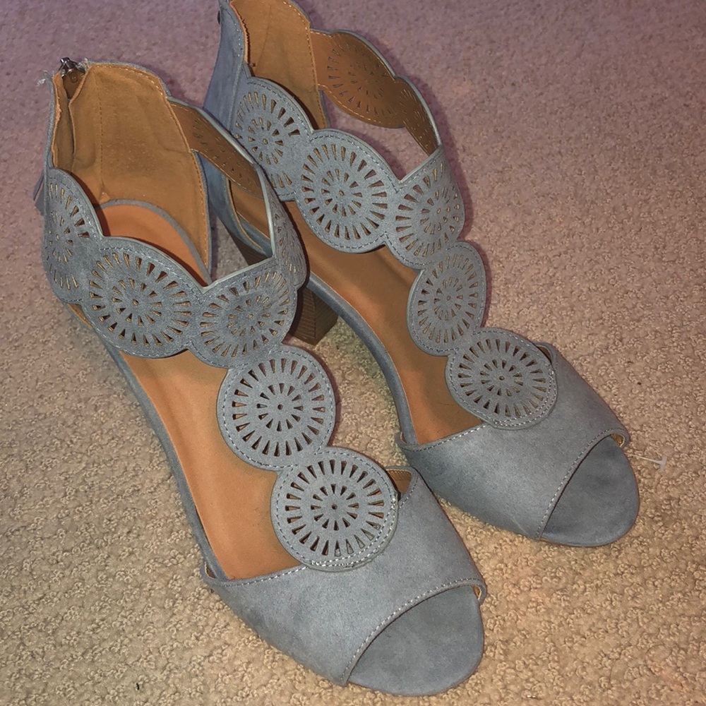 Baby blue heels